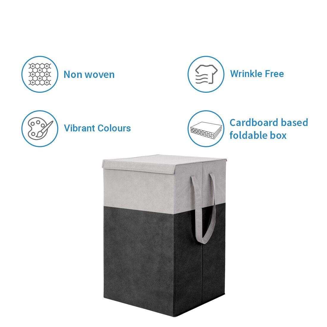 Laundry Bag - Foldable Laundry Basket With Lid & Handle